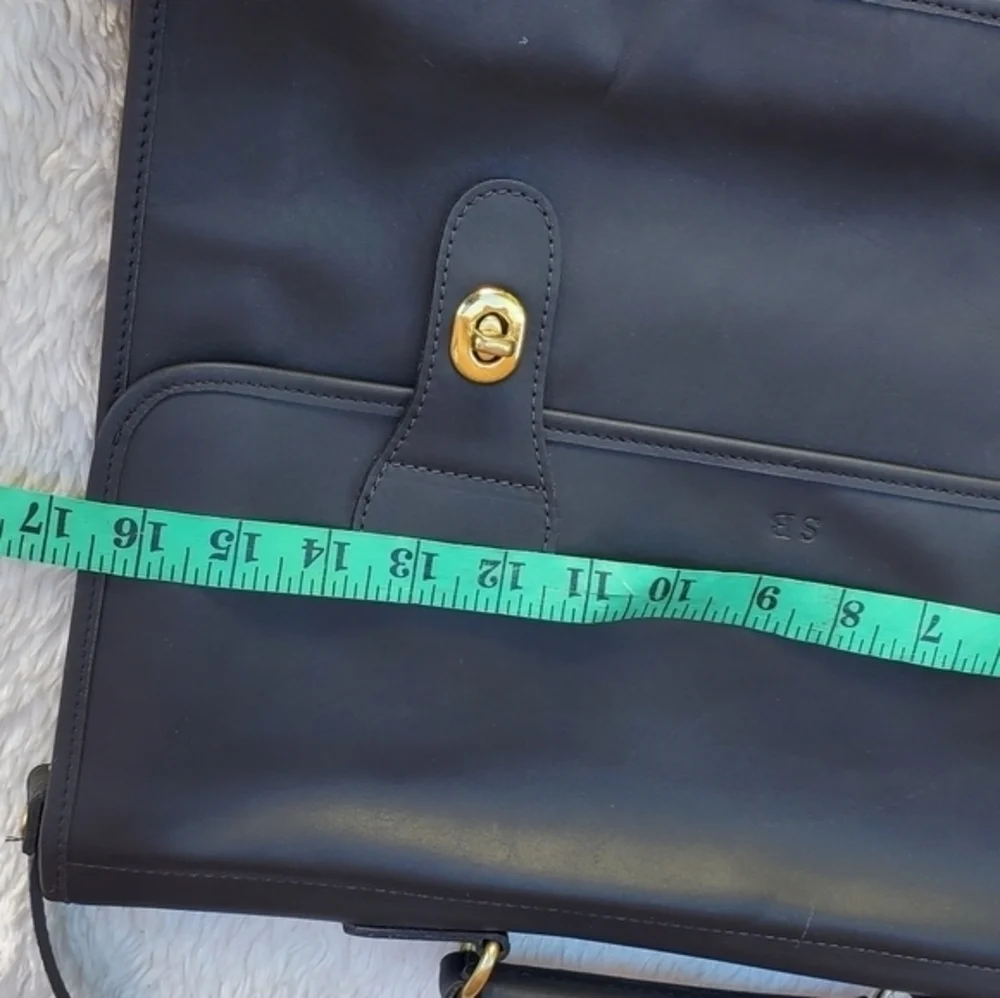 Black Leather turnkey briefcase NEW‎